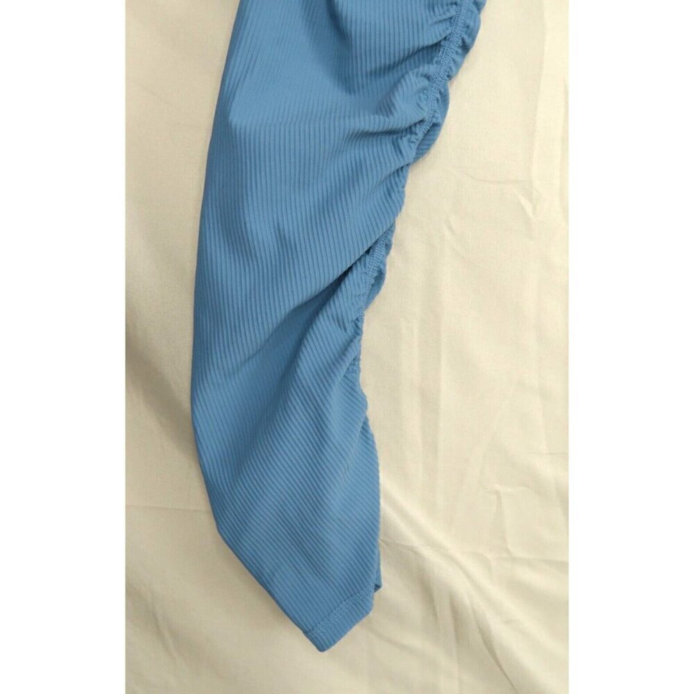 Zyia Active Storm Parallel Luxe Leggings Blue Gray Ribbed Workout Women's Size 4 - Picture 8 of 13